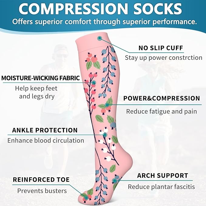 Comfortable compression socks for safe travel while pregnant